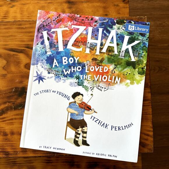 PJ Library Itzhak (Perlman) A Boy Who Loved The Violin Jewish Paperback Book - Picture 1 of 9
